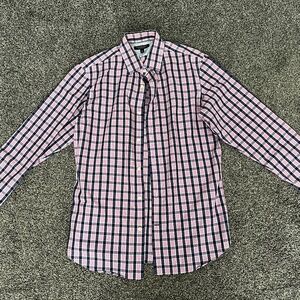 Banana Republic - Men’s Plaid Pink Slim Fit - Medium